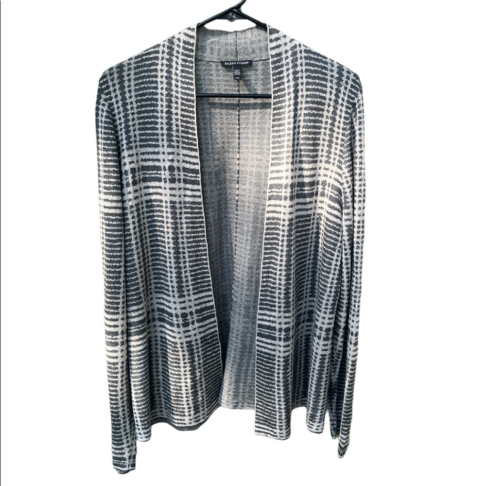 Eileen Fisher Cardigan Sweater Large Merino Wool